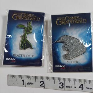 2018 Fantastic Beasts, Crimes of Grindelwald, AMC Pins, Niffler & Bowtruckle